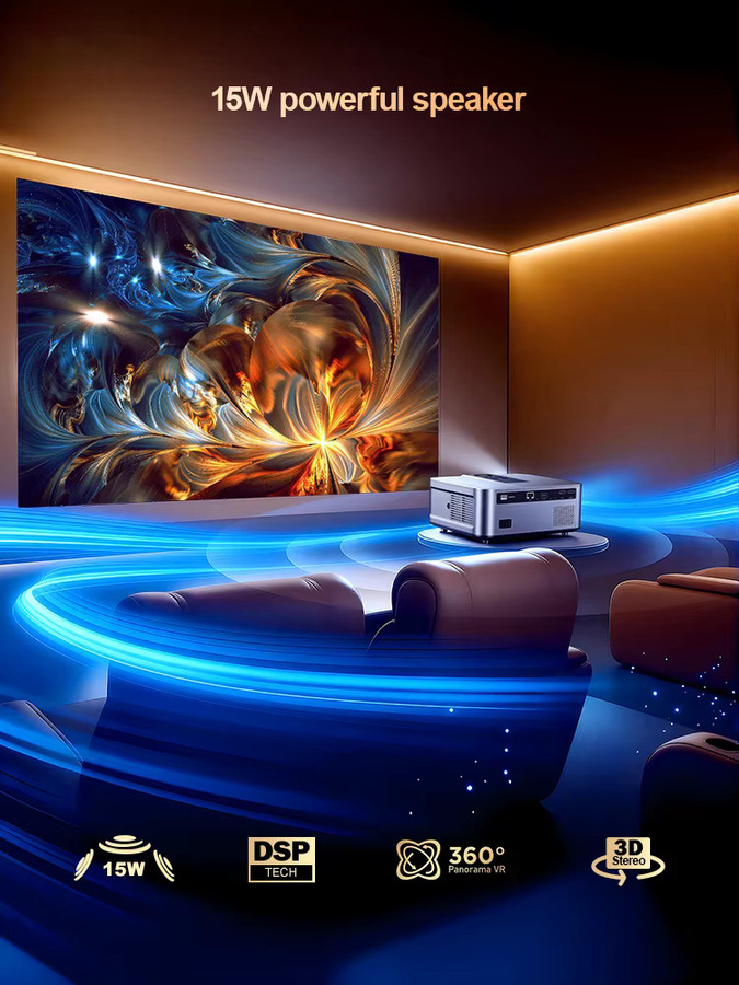 ThundeaL TD98W Mini Videoprojektor mit Android, Autofokus und LED-Technik für 2K 4K Full HD 1080P Heimkino und 3D - Bild 3