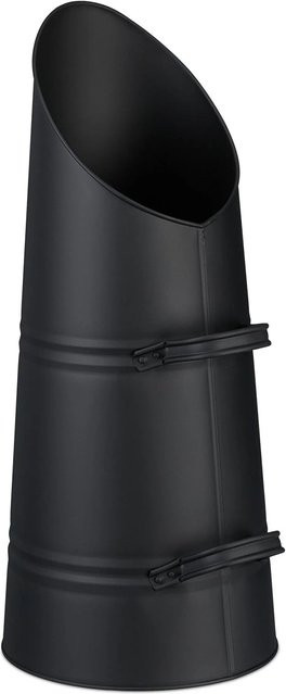 Relaxdays Kohlenschütte aus Eisen in Schwarz mit 2 Griffen, Volumen: 16 Liter, Breite: 58 cm, Tiefe: 25 cm - Bild 1