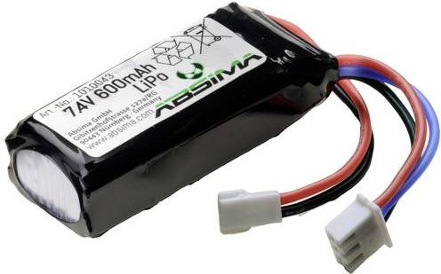 Absima LiPo Akku Modellbau-Akkupack 7.4V 600 mAh Schwarz - Bild 1
