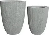 Kaemingk Blumentopf Lennox grau rund für Zimmerpflanzen B: 37,0 cm, T: 37,0 cm, H: 48,5 cm - Bild 1