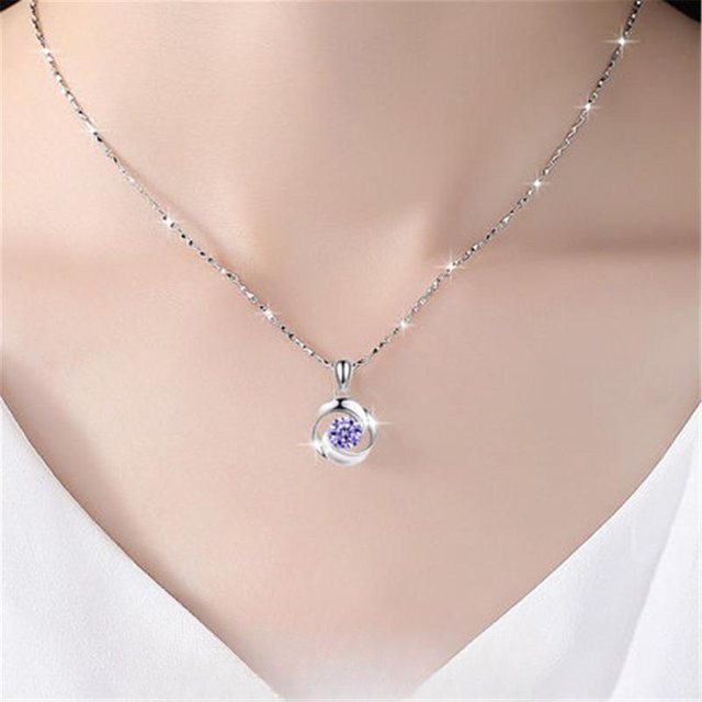 Lucky Star Jewelry Halskette, 999 Silber, Roségold, Zirkonia, Damen - Bild 1