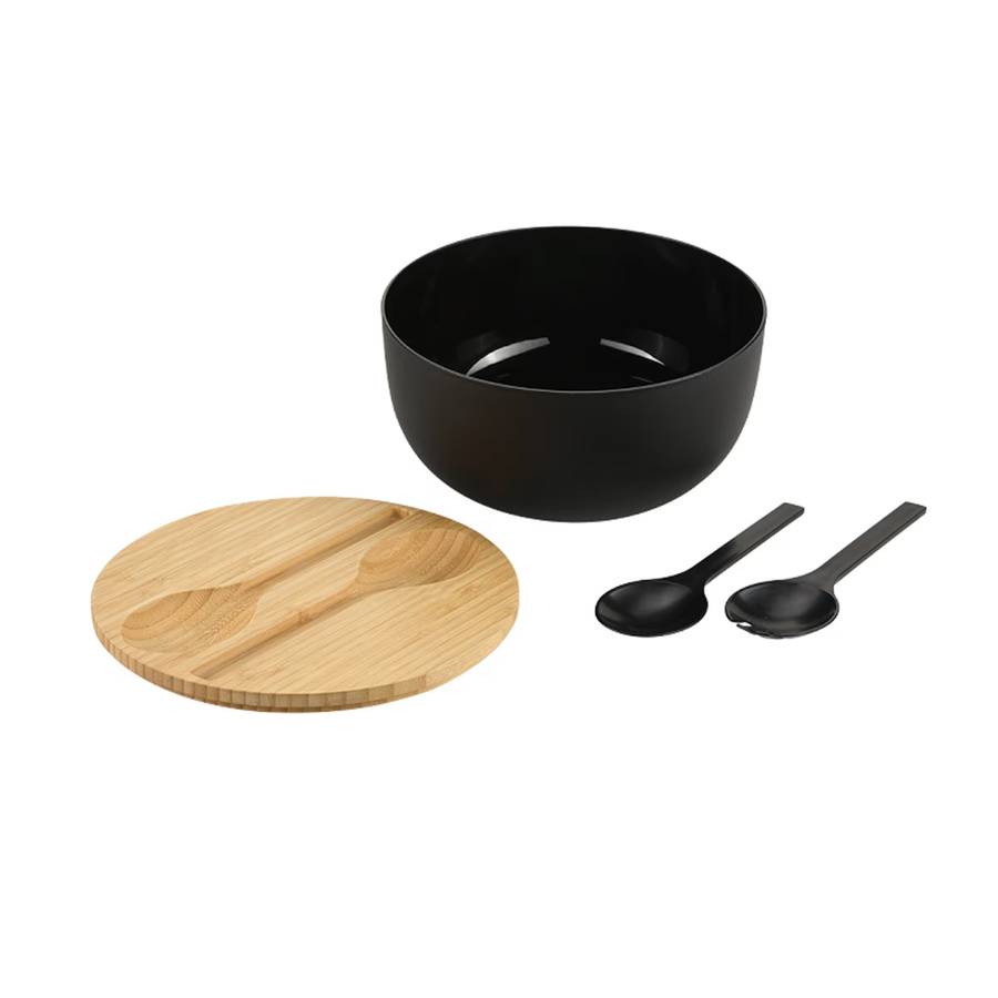 Kesper Salatschale aus Bambus in Schwarz und Braun, Durchmesser: 24 cm - Bild 2