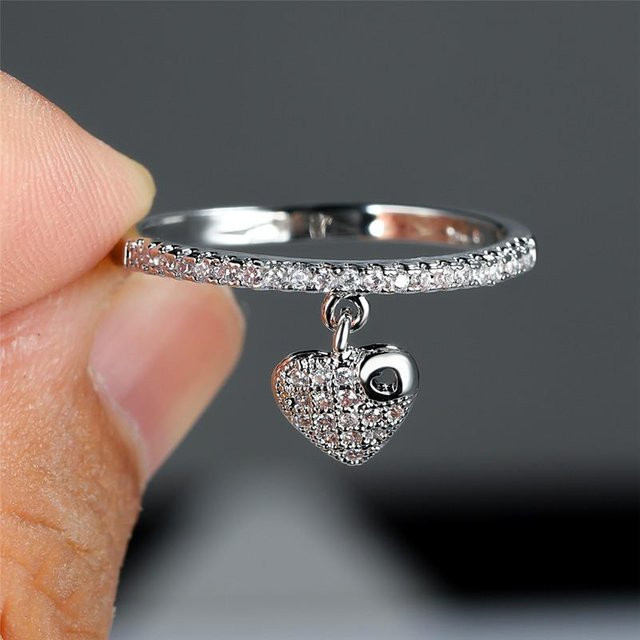 Yiran Jewelry Ring, Herz Anhänger, Gold, Zirkonia, Damen - Bild 1