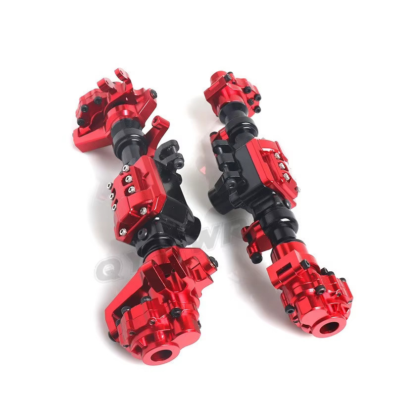 QYWWRC TRX4 Aluminium-Portalachsgehäuse vorne und hinten, 1:10, Metall, Rot, Zubehör - Bild 2
