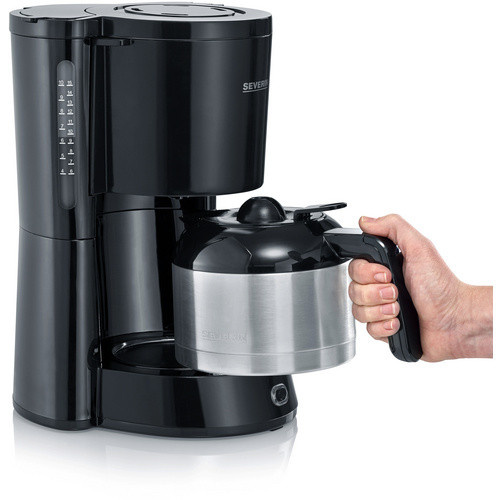 Severin Kaffeemaschine KA 4835 in Schwarz mit Edelstahlkanne, 1000 W, Abschaltautomatik und Warmhaltefunktion - Bild 3