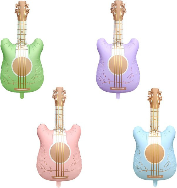 KUKUZHU Folienballons in Rockgitarrenform für Musik-Partys und Geburtstage - Bild 1