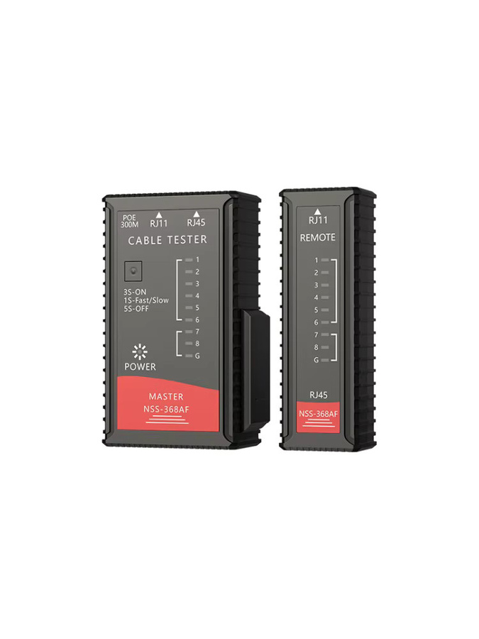 SHOYEE LAN-Kabeltester für RJ45 und RJ11, POE brennsicherer Netzwerkwerk-Tester in Schwarz - Bild 6