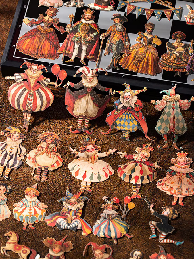 Mr. Paper Karnevalsparty-Aufkleber mit Zirkus-Diorama-Motiven, 15 Stück, Multicolor - Bild 4