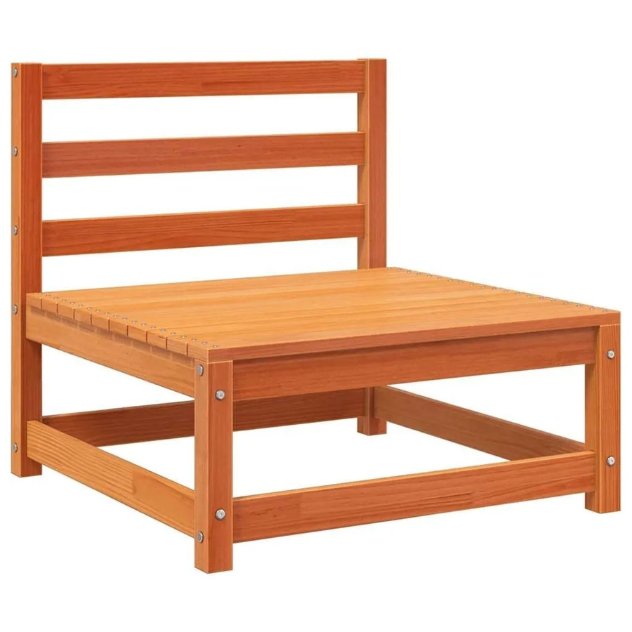 vidaXL Gartensofa aus Massivholz ohne Armlehnen, Farbe Braun, B/T/H: 70 x 70 x 67 cm - Bild 2