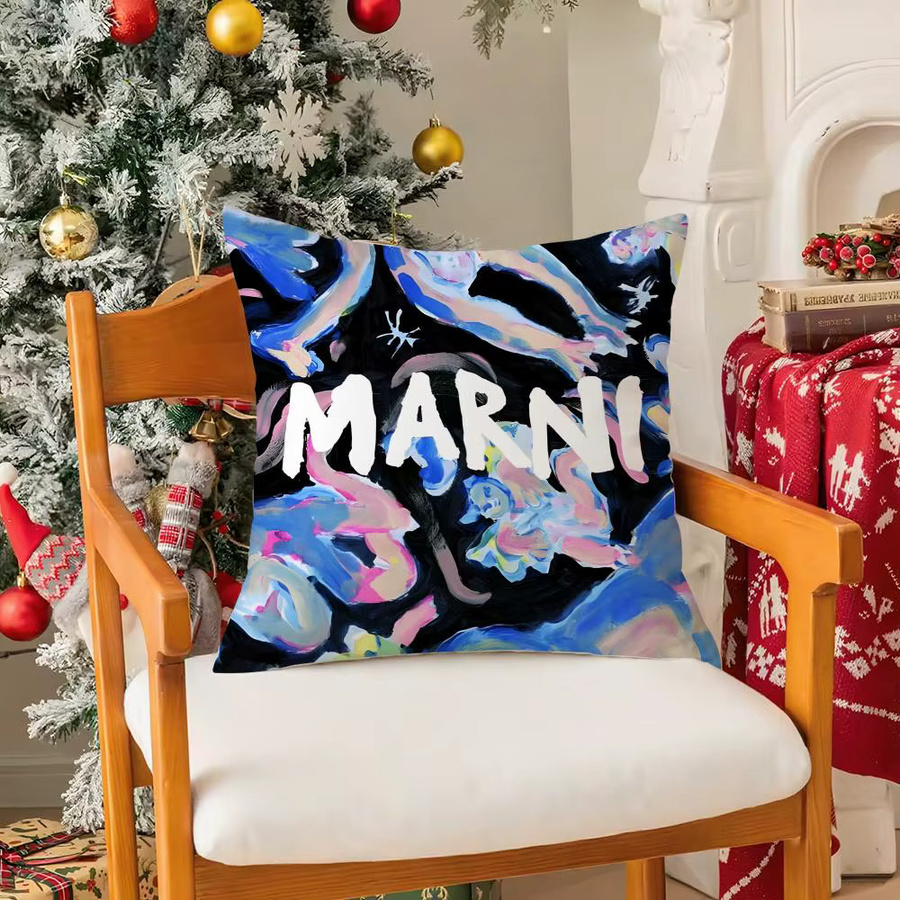 BRAND FASHION M-MARNI Kissenbezug aus Seide mit grafischem Design, quadratisch, Breite: 30 cm, Höhe: 30 cm - Bild 2