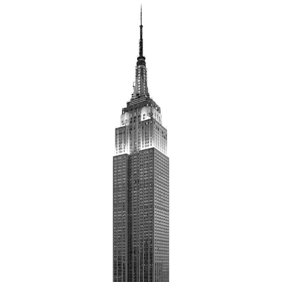 Komar Fototapete Vlies Empire State Building in Schwarz Weiß Grau Breite: 50 cm, Höhe: 270 cm - Bild 2