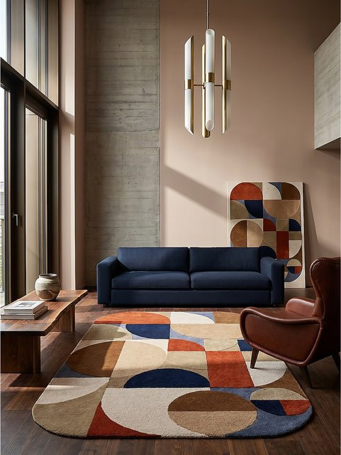 Wollteppich Kadima geometrisch in Terrakotta Multicolor B/T: 200 x 290 cm - Bild 1