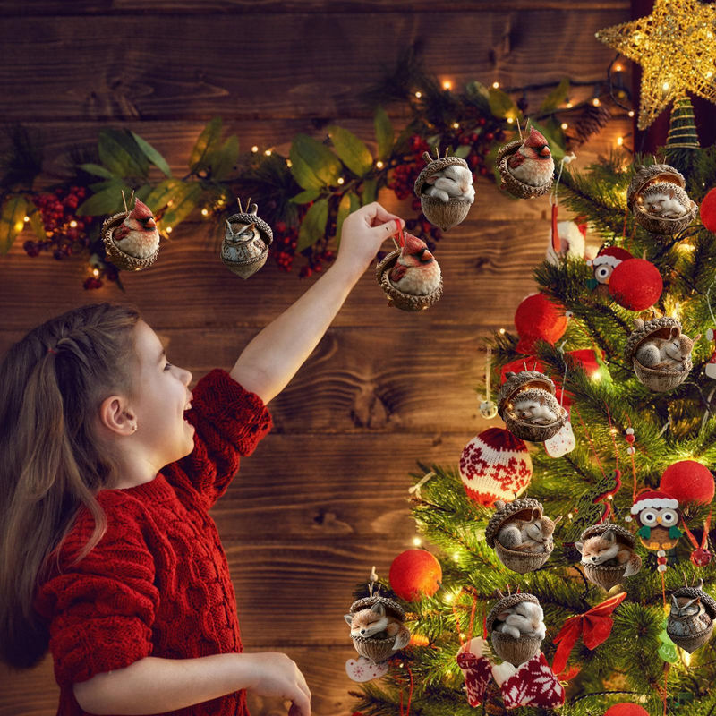 Fashnics Weihnachts-Hängeornament mit Tierfiguren aus Kunststoff, mehrfarbig - Bild 2
