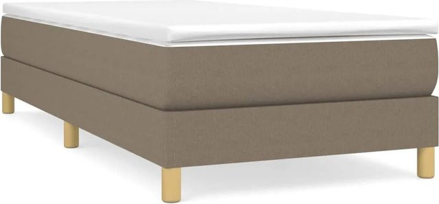 vidaXL Boxspringbett in Taupe, B/T/H: 90 x 190 x 25 cm - Bild 1