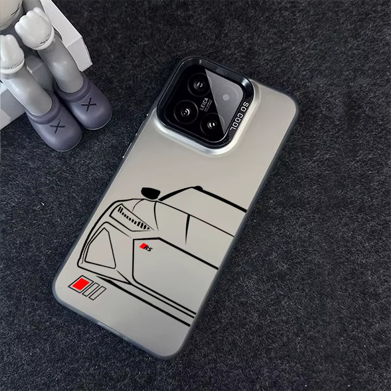 Xiaomi Handyhülle Laser Design aus hartem PC und TPU in Grau für Xiaomi 15 14 13 12 11 Pro Ultra - Bild 3