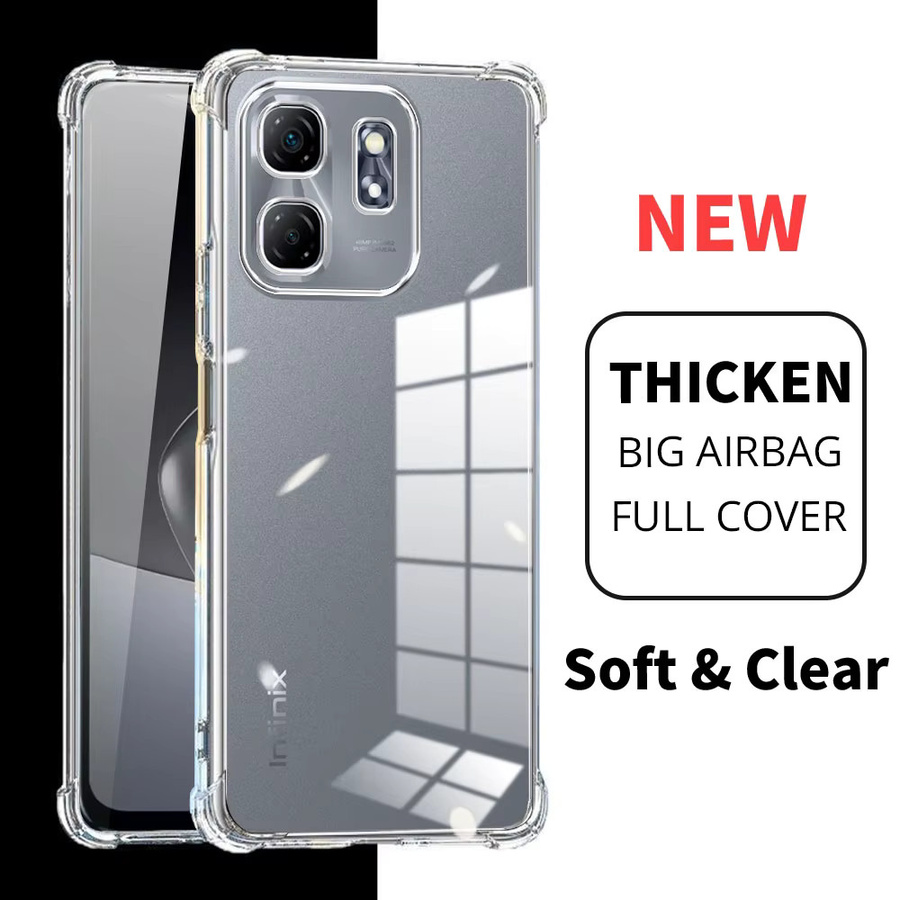 Stoßfeste Silikon Schutzhülle für Infinix Hot 50i, Hot 50 4G/5G und Hot 50 Pro Plus in Transparent - Bild 5