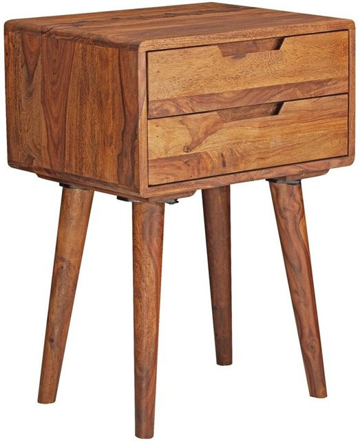 Nachtkonsole Wohnling aus Sheesham Holz in Braun B/H/T: 47 x 66 x 36 cm - Bild 1