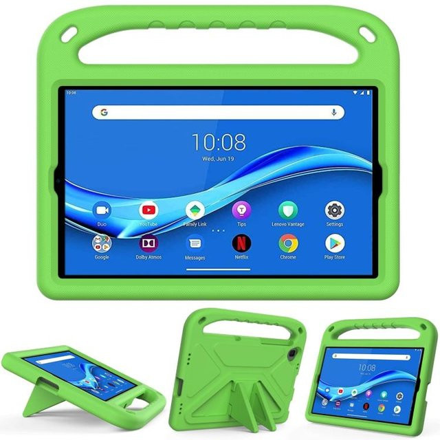 Stoßfeste EVA Schutzhülle mit Dreieckshalterung für Lenovo Tab M10 FHD Plus TB-X606F / TB-X606M in Grün - Bild 1