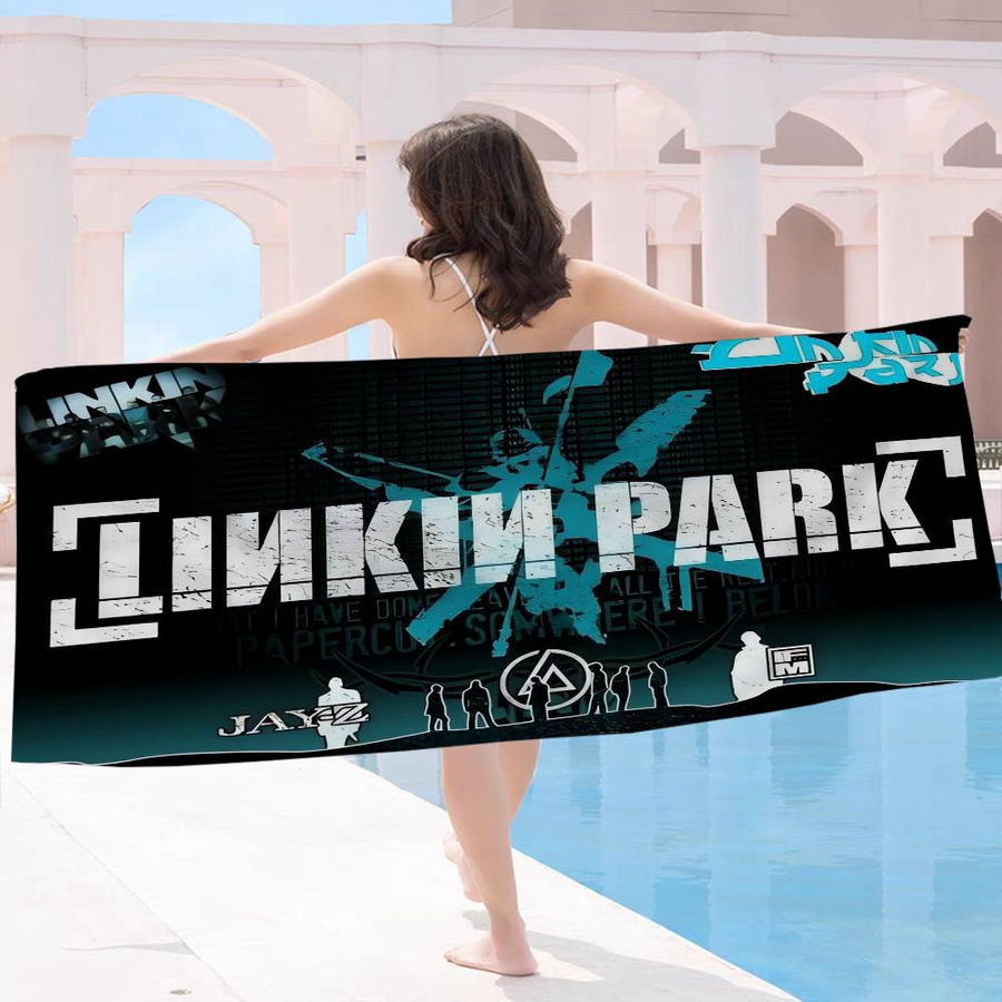 Ka Chen Muda Mikrofaser-Strandtuch L-Linkin Cool P-park, schnelltrocknendes Handtuch für Strand, Pool und Reisen, Breite: 30 cm, Höhe: 60 cm - Bild 2