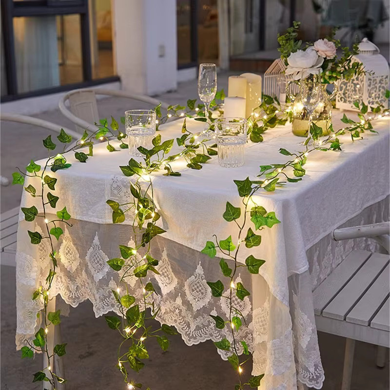 DUTRIEUX 12er Paket Künstliche Efeu-Lianen in Grün zur Dekoration für Hochzeit, Garten und Wandbehang - Bild 5