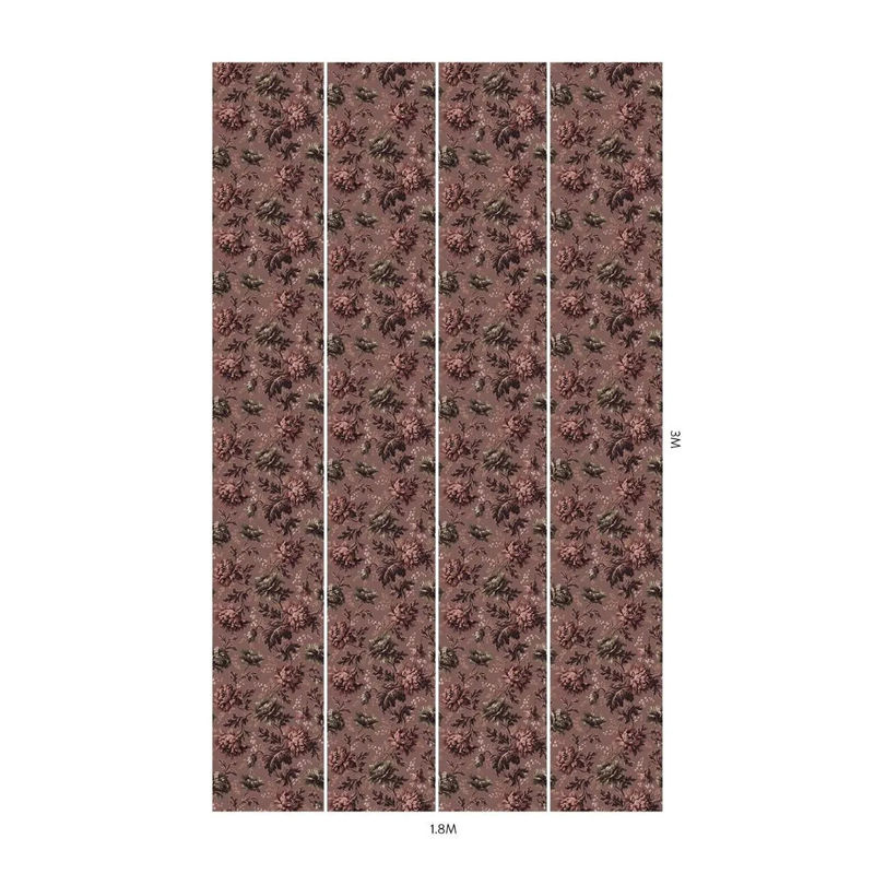House of Hackney Tapete Opia Old Rose Pink Botanisches Floral Design Non-Woven B/H: 50 cm x 300 cm - Bild 4