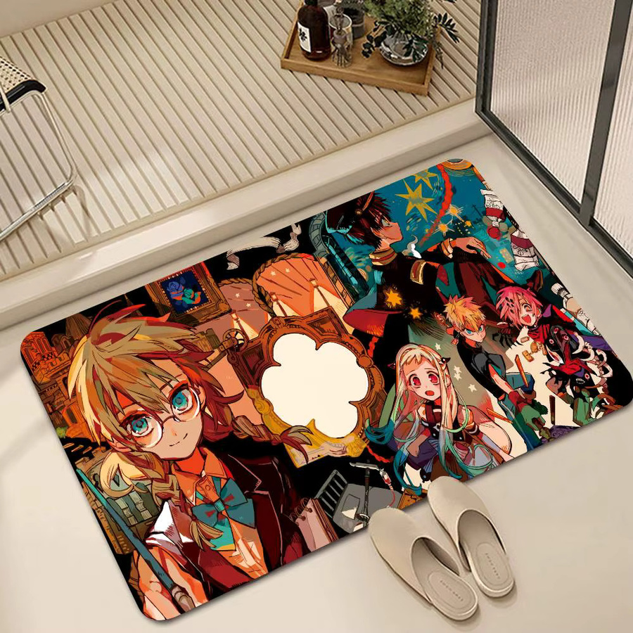 Rutschfeste Bodenmatte Anime Toilet-Bound Hanako-kun für Wohnzimmer, Küche oder Badezimmer, Mehrfarbig - Bild 4