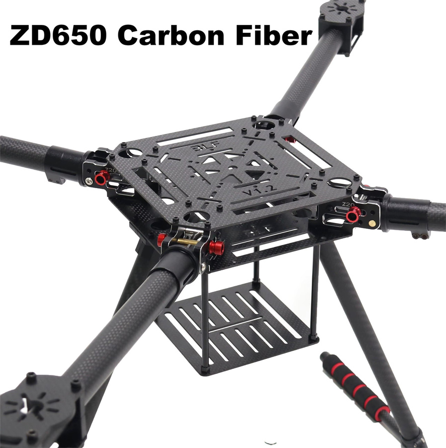 Angeltoy FPV Quadcopter-Rahmen ZD550 und ZD650 aus Carbonfaser in Schwarz mit Carbonfaser-Landegestell - Bild 2