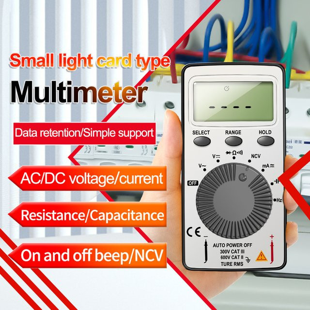 ANENG AN101 Mini Digital-Multimeter mit 4000 Counts True-RMS, AC/DC NCV Kapazitätsmessgerät, Amperemeter und Voltmeter für professionelle Messungen - Bild 1