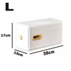 Meltset Kleiderschrank-Organizer für Socken und Unterwäsche, weiße Aufbewahrungsbox aus Kunststoff, Breite: 38,0 cm, Tiefe: 17,0 cm - Bild 4