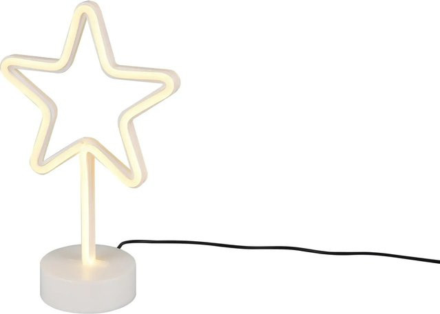 Reality LED Tischleuchte Star in Weiß, B/T/H: 29,5 x 20 x 8,5 cm - Bild 1