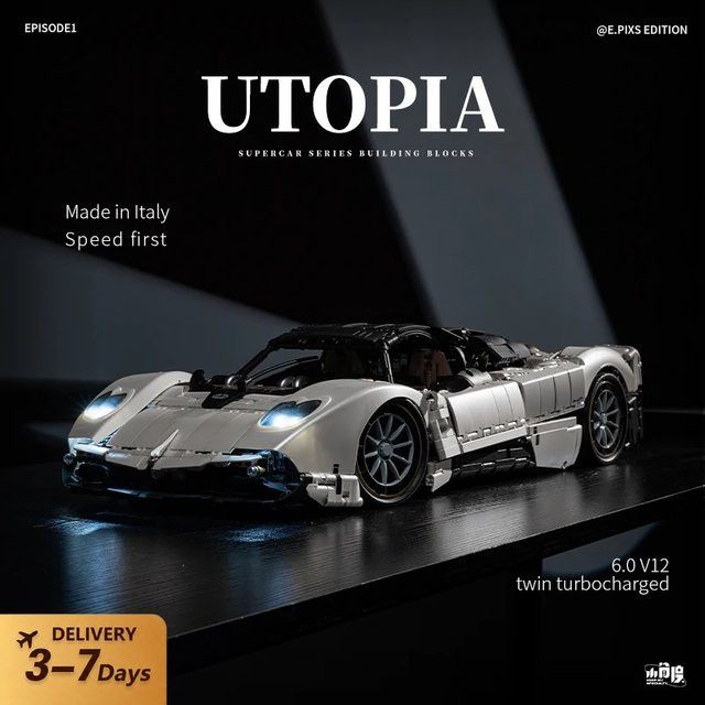 barweer Technik Utopia Auto Luxusauto, Bausteine-Set, 4688 Teile, ab 14 Jahren - Bild 1