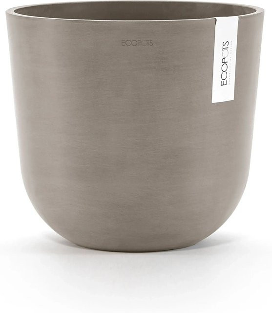 Ecopots Pflanztopf Oslo in Braungrau mit skandinavischem Design, Durchmesser: 25 cm, Höhe: 21,8 cm - Bild 1
