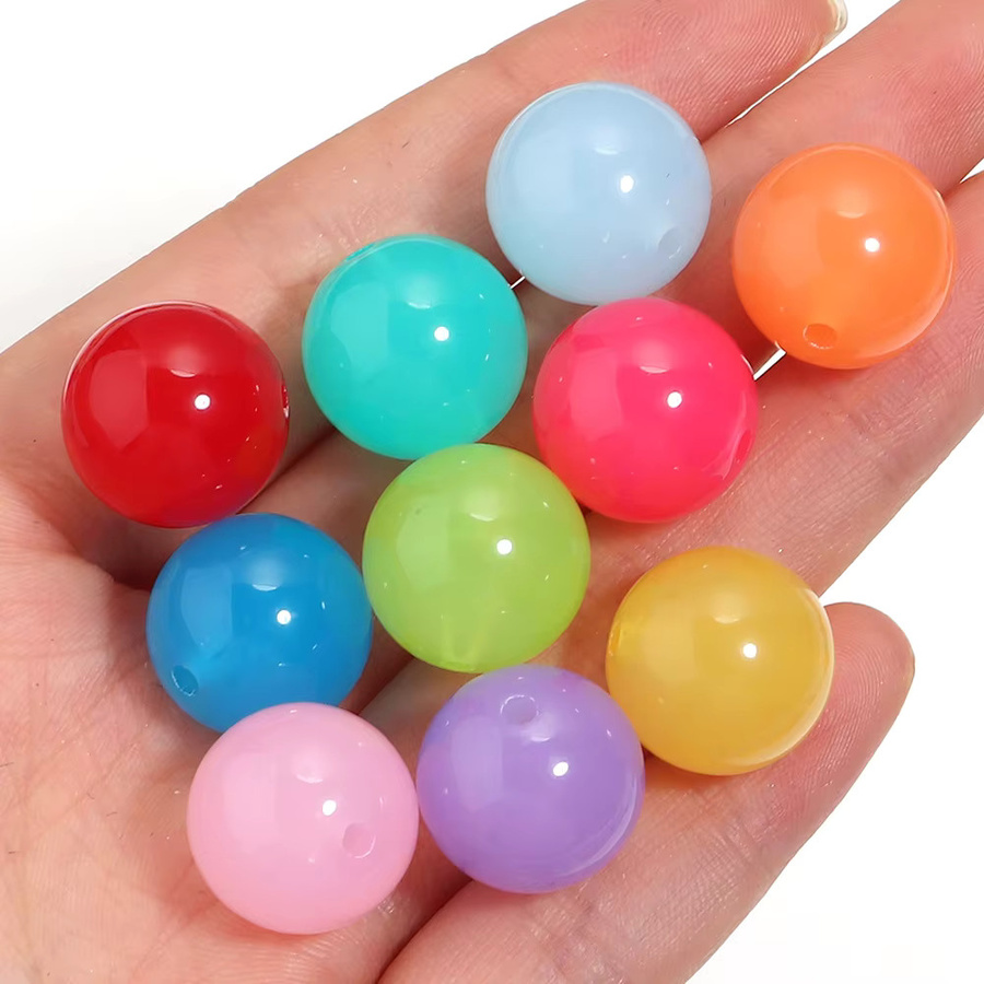 Linsoir Beads Perlen, Acryl, 16mm, Bunt, Runde Spacer, Unisex - Bild 3