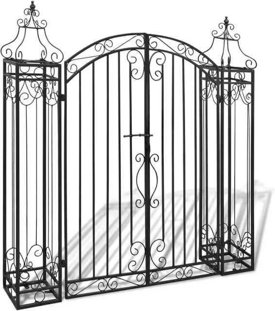 Furniertes Zierendes Gartentor aus Schmiedeeisen B/T/H: 122 x 20,5 x 134 cm - Bild 1