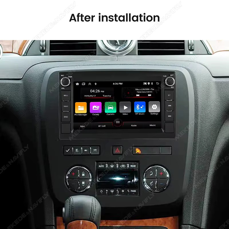 STRONGNAVI Android 15 Autoradio mit 7 Zoll Display für GMC Yukon Sierra Chevrolet Silverado Impala Buick Enclave in Schwarz mit GPS und Carplay - Bild 3