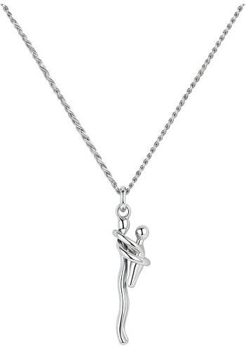 Halskette Anhänger, zweifarbig Silber Golden, Unisex - Bild 1