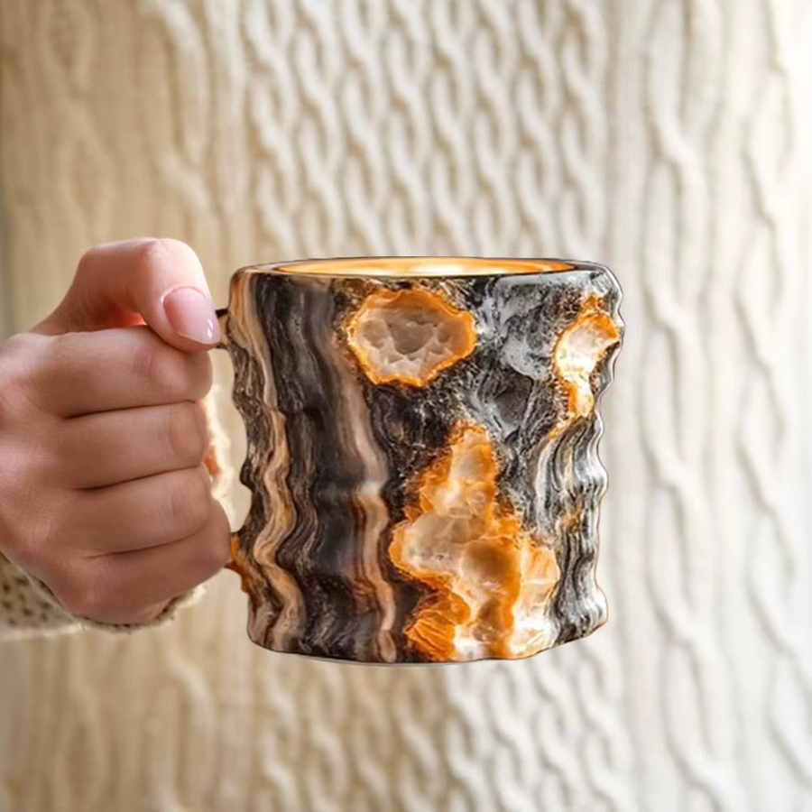 APWIKOGER Kristallglas Becher in Rot und Mehrfarbig, 200 ml, Elegante Kaffee- und Wasser-Tasse - Bild 3