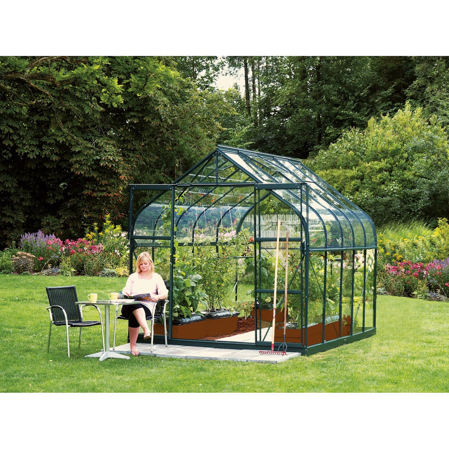 Vitavia Gewächshaus Diana 8300 in Smaragdgrün mit Sicherheitsglas, Aluminium und Fundament, 8,3 m² - Bild 2