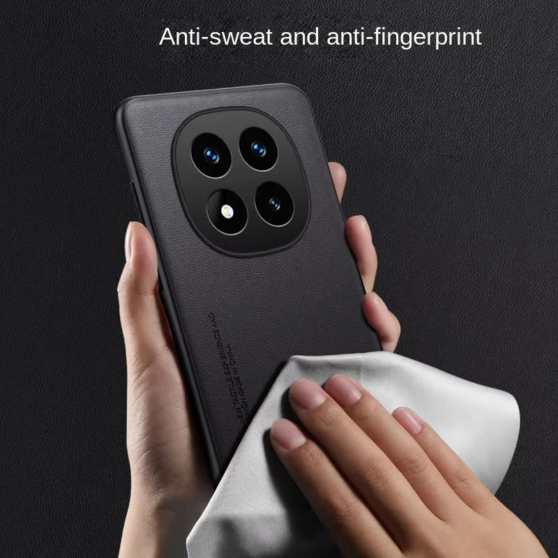 Luxus PU-Lederhülle für Xiaomi Redmi Note 15 Pro 5G und Redmi Note 14 Pro in Schwarz mit Silikon-Vollschutz - Bild 1