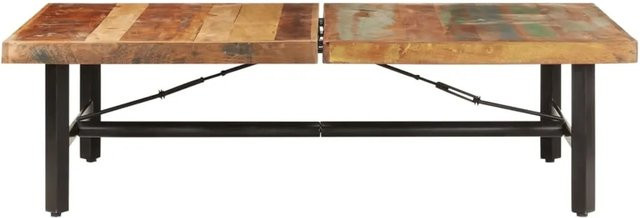 vidaXL Couchtisch aus Altholz Massiv in Braun, Rechteckig, B/T/H: 142 x 90 x 42 cm - Bild 1