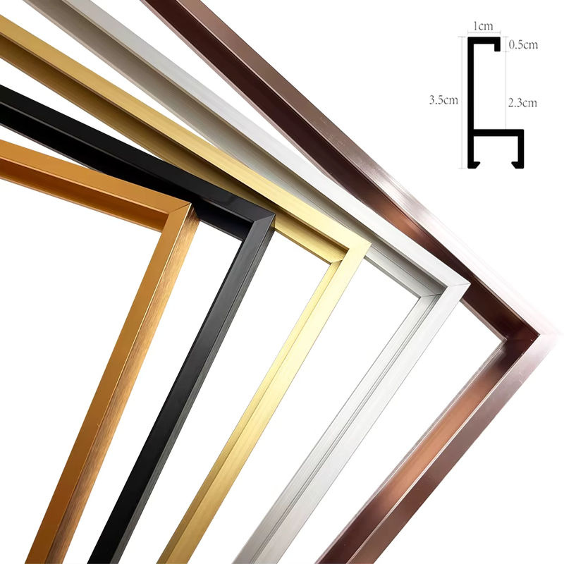 Little PP Rahmen-Kit für Leinwanddrucke aus Aluminiumlegierung in Gold, Schwarz und Silber, B: 40 cm, H: 50 cm - Bild 2