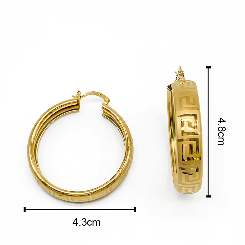HIPUNK Creolen, 18K vergoldet, Gold, Damen - Bild 2