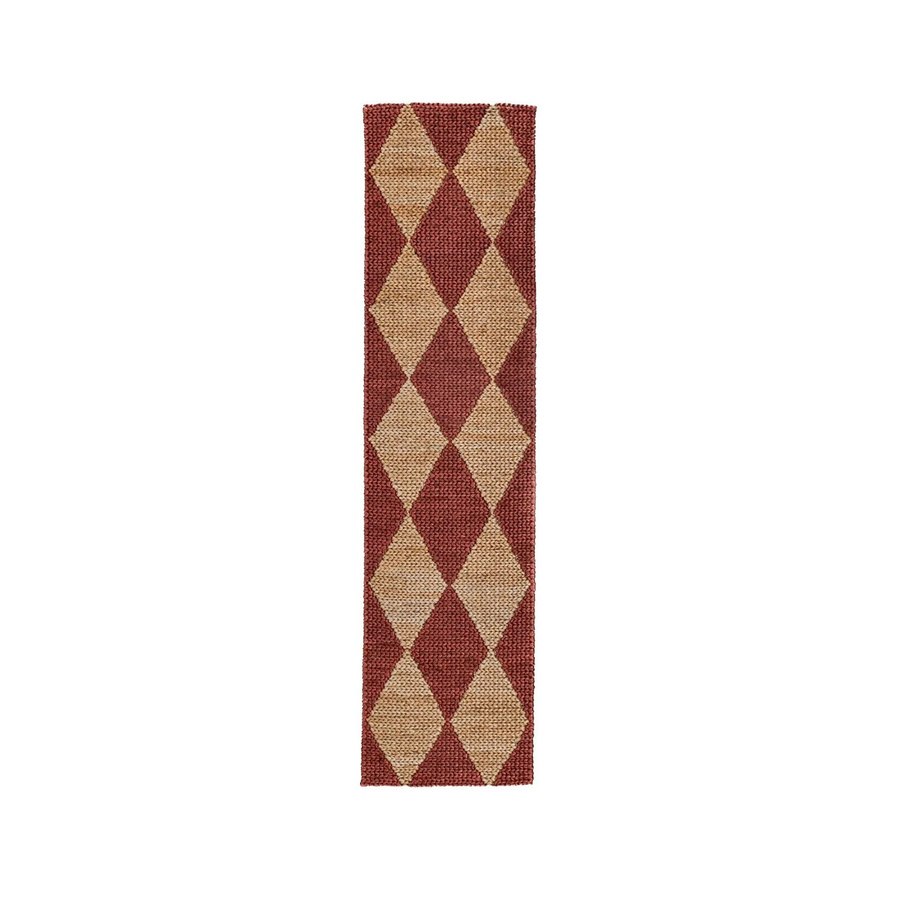 Flair Rugs Kurzflorteppich Effie in Terracotta mit Jute-Optik und Ethnic-Design, Breite: 80 cm, Länge: 230 cm - Bild 2