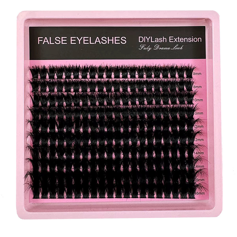 UMIRYAO DIY Cluster Wimpern, Black, Unisex, 8–16 mm, 0,07 mm - Bild 3