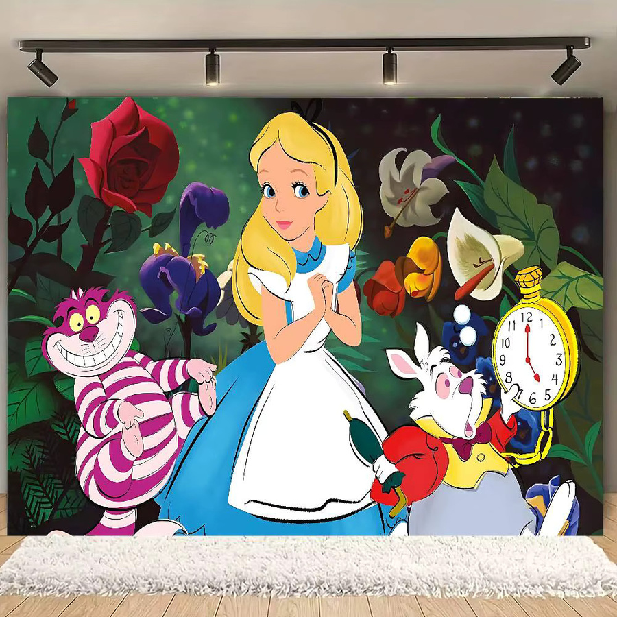 Beast Kingdom Alice im Wunderland Hintergrunddekoration Illustration Mehrfarbig - Bild 2