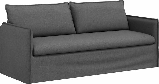 vidaXL Sofa Dunkelgrau mit Stoffbezug und Metallrahmen B/T/H: 196 x 82 x 85 cm - Bild 1