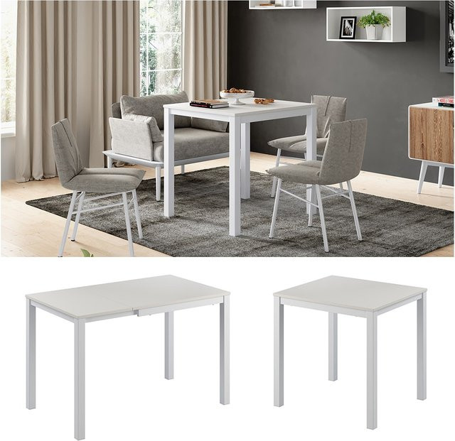 Vicco Esstisch Granny Weiß ausziehbar B: 120 cm, T: 70 cm - Bild 1
