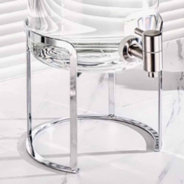 Getränkespender Halter Krug Basis von Crafttradeonline, silberner Metallständer für Glasbehälter, Durchmesser: 20 cm - Bild 1