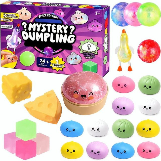 PRELEXT Squishy Fidget Geheimnis Knödel Adventskalender, Squishes Stressabbau Blind Boxen - Bild 1