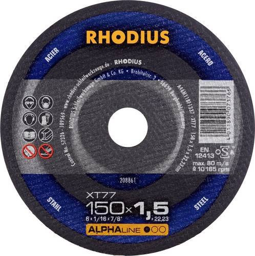 Rhodius Trennscheibe XT77 gerade für Metall, Blau, Durchmesser: 150 mm - Bild 1